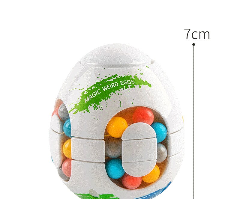 Fagioli magici rotanti Pop Cube Egg antistress Spin Bead puzzle punta delle dita Fidget giocattoli bambini adulti educazione dei bambini: WHITE