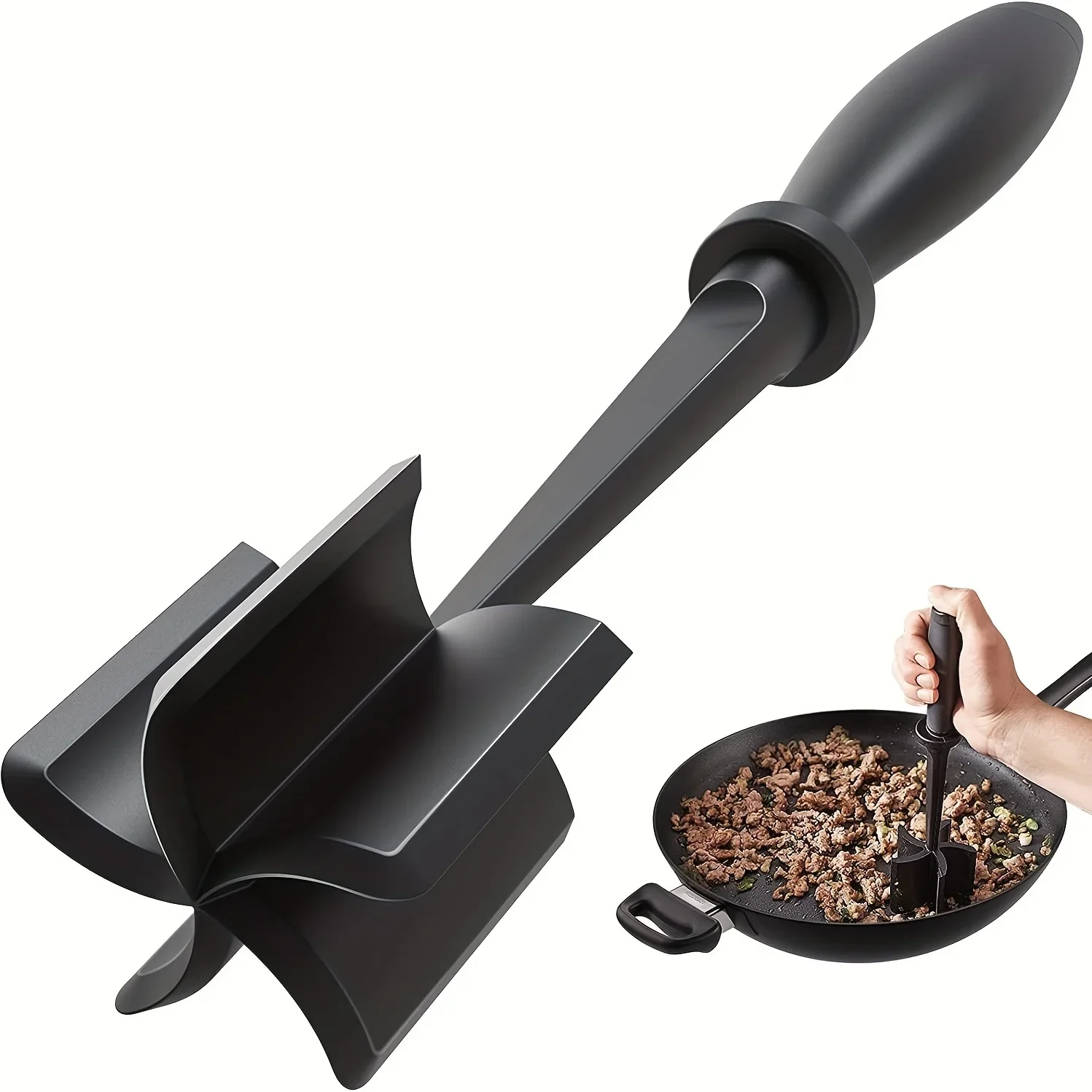 Vlees Chopper Keuken Gemalen Rundvlees Stamper Mengen Slijpen en Stampende Spatel Vlees Schraper voor Vleesmolen Thuis Gadgets