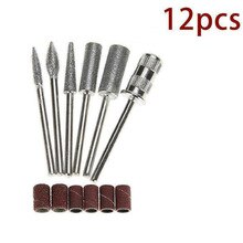 12 pcs Nail Drill Bits Set 12* Manicure Drill 12× Exfoliating scrubbing