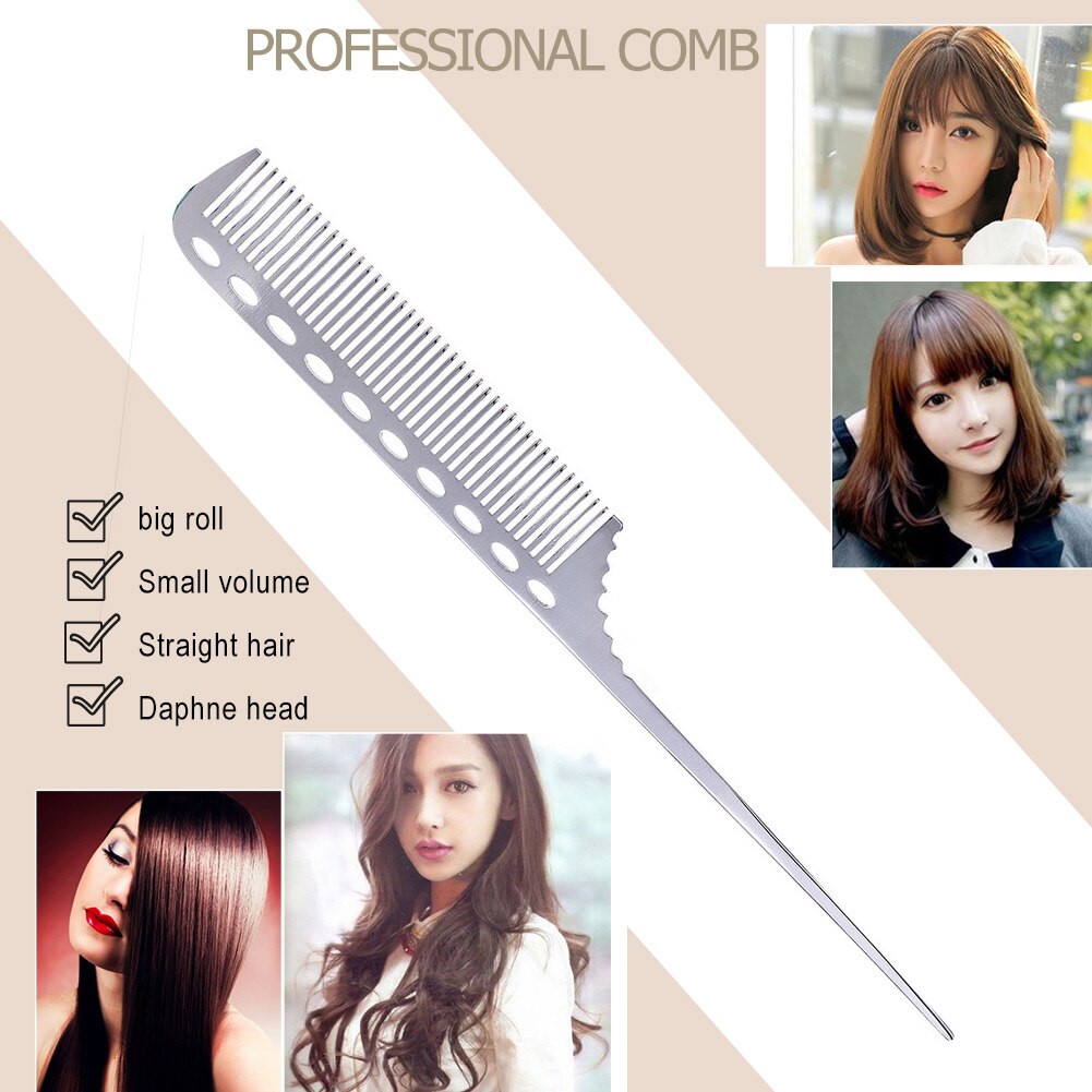 Double Side Pin Tail Hairbrush Hair Edge Comb Home Salon Hairdressing Styling Brush