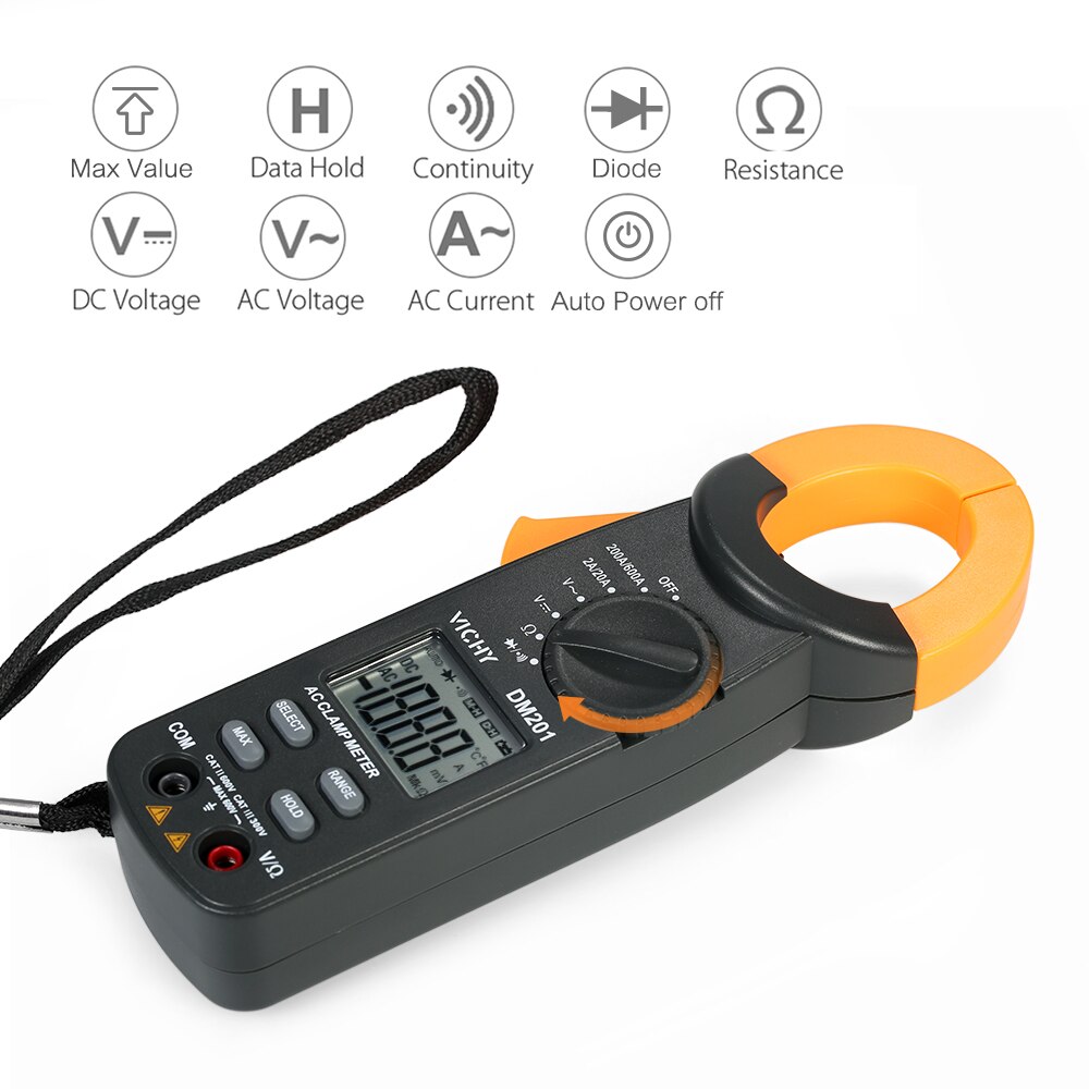 Digital Clamp Meter AC/DC Voltage AC Current meter voltmeter ammeter current clamp Multimeter Resistance Diode Tester