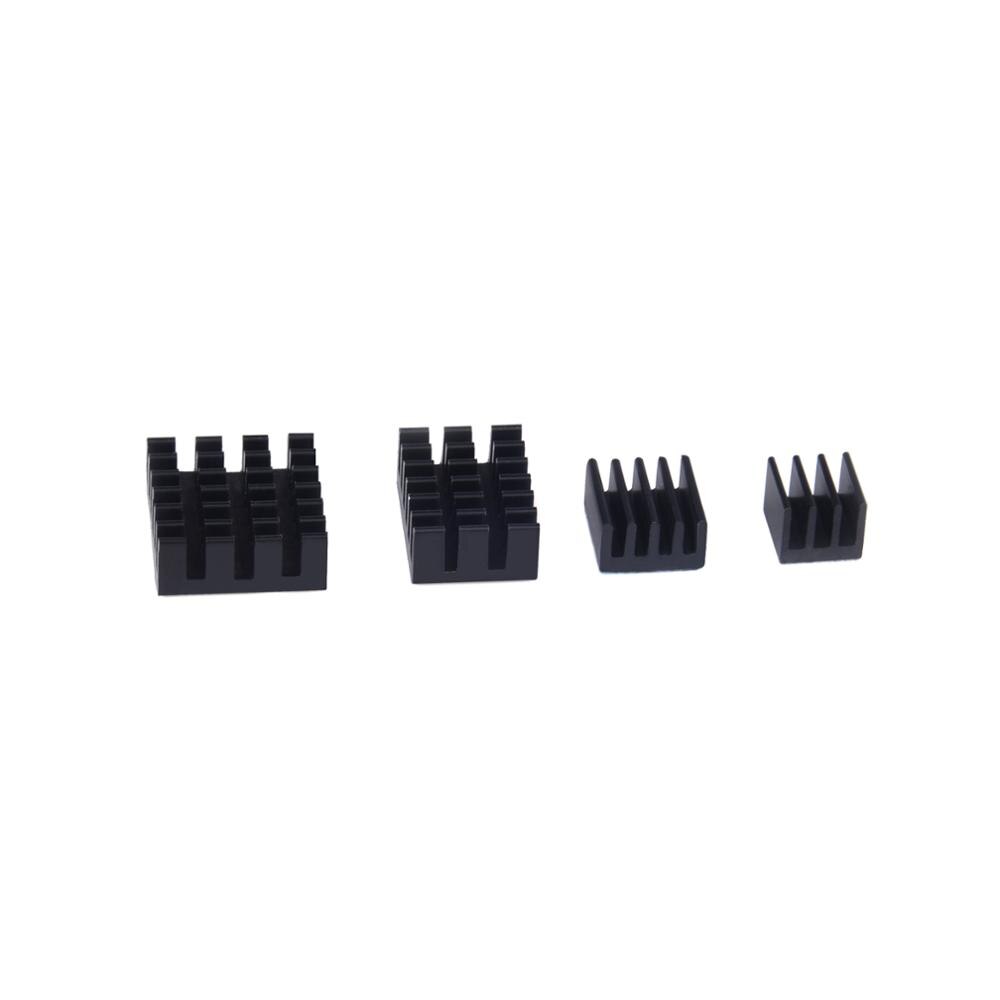 Disipador de calor de aluminio, Kit de radiador para Raspberry Pi 4 Modelo B, negro, 1-9 unidades