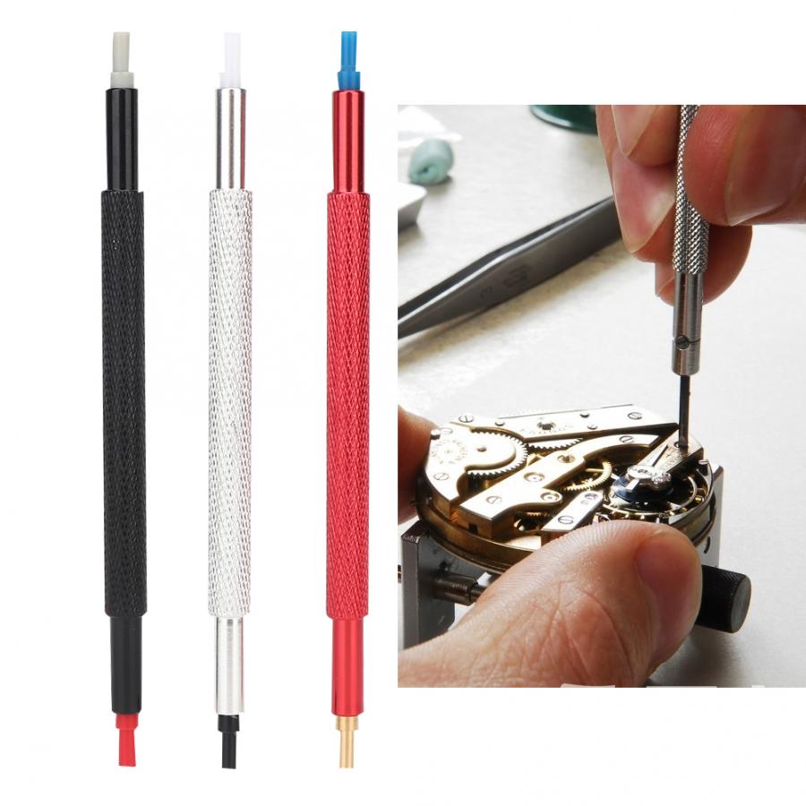 Horlogemaker gereedschap 3pcs 7404 Dubbele Hoofd Horloge Hand Persen Horloge Reparatie Tool voor Horlogemakers tool voor horlogemaker