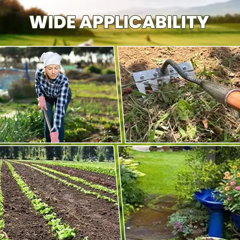 Rastrillo de mano de acero al carbono para jardín, herramienta agrícola para deshierbe, grada de clavos agrícola, grada de Metal, herramientas manuales para deshierbe de jardín, 5/6/7/8 dientes