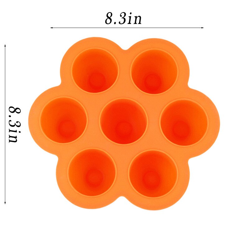 Infant Flower Lattice Fruit Breast Milk Storage Box Safety Silicone Freezer Tray Crisper Portability Kids Food Container: Orange