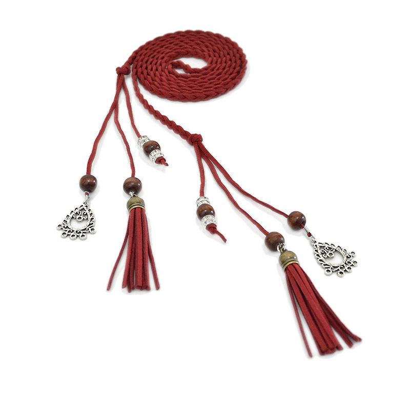 Kwastje Decor Gevlochten Touw Riem: Rood