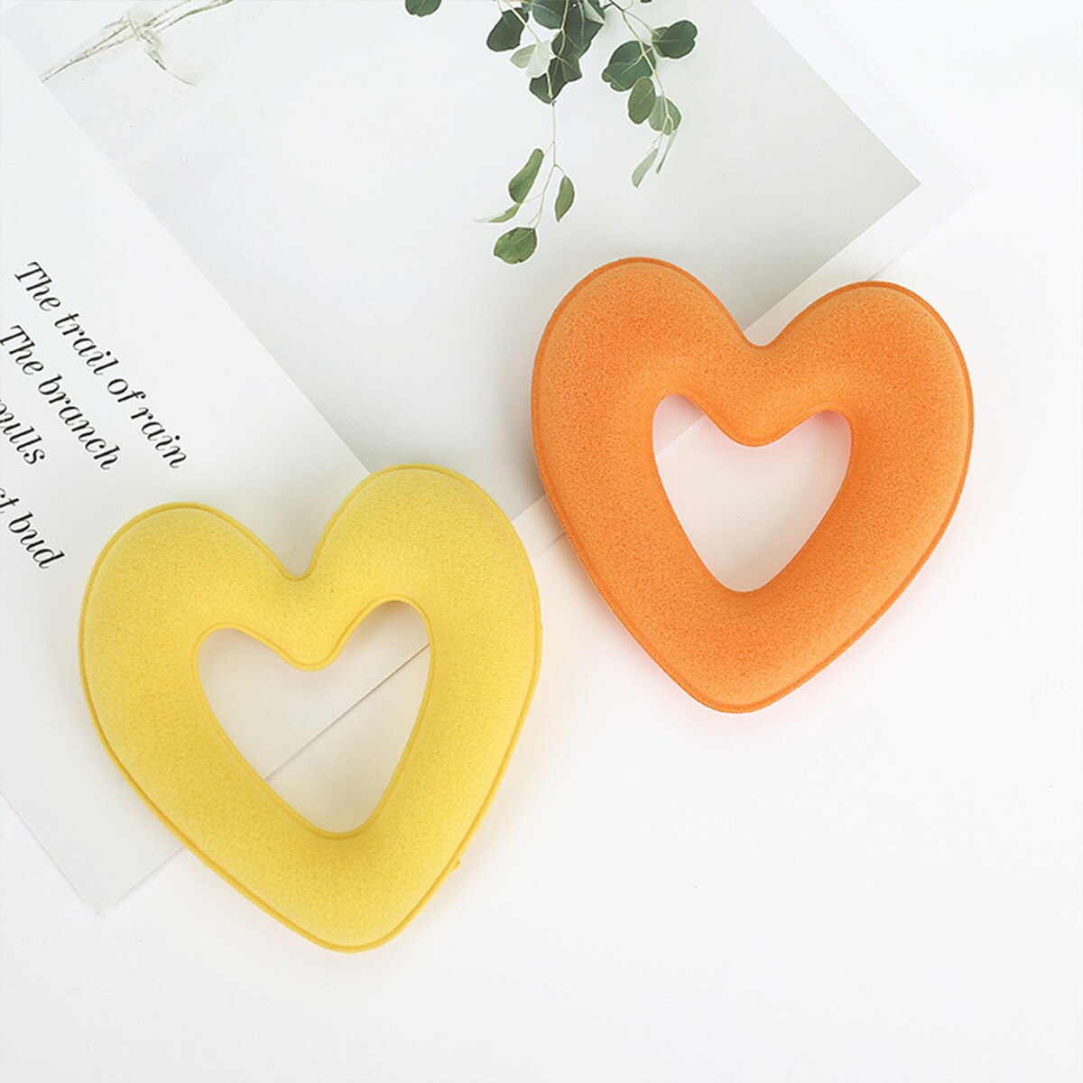 Diadèmes en forme de coeur outil de coiffure, tête bractée éponge magique, bricolage boule de viande cheveux mignon fabricant de chignon femmes filles Donut accessoires de cheveux