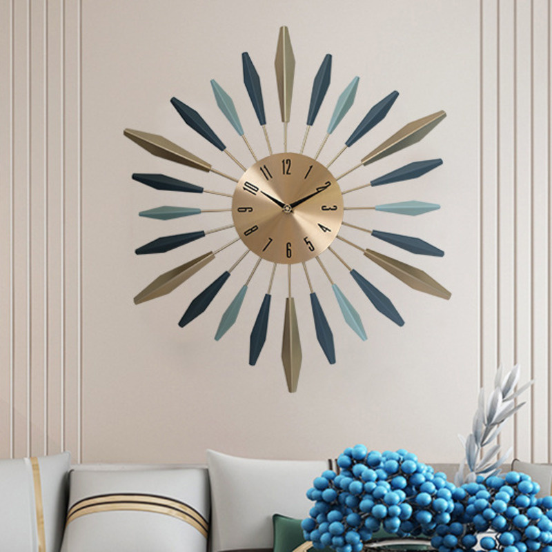 55cm Large Round Metal Wall Clock Silent Wall Watch Modern Clocks For Home Decor Office European Style