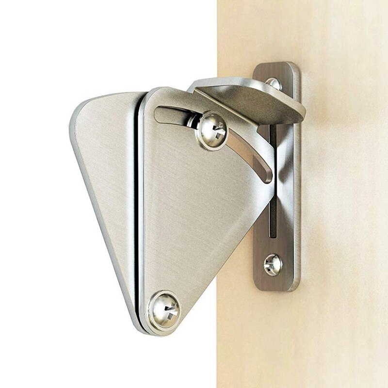 Sliding Barn Door Latch Lock/ Adds Privacy To Sliding and Hanging Track Systems To Your Existing Barn Door Hardware (Stainless