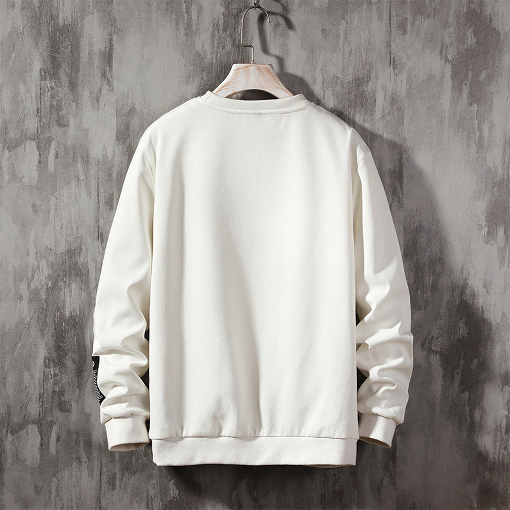 Mannen Sweater sudadera Casual Lange Mouwen Hoodie mannen streetwear Patchwork O-hals Mannelijke Sweatshirt Top sudadera hombre