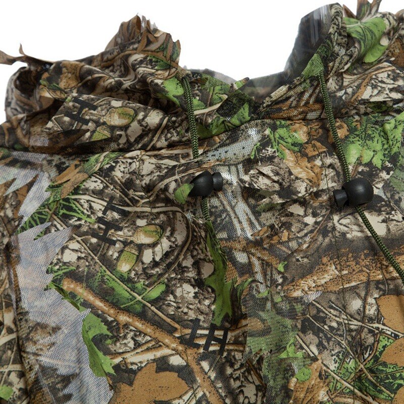 Camouflage 3D feuille cape Yowie Ghillie respirant ouvert Poncho Type Camouflage observation des oiseaux Poncho costume