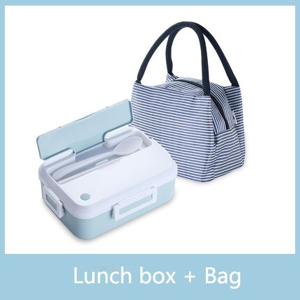 3 stuk Set Lunchbox Lekvrij Draagbare magnetron Voedsel Container Kantoor School Reizen Wandelen Kid Gezondheid Materiaal Bento doos: Blue Set