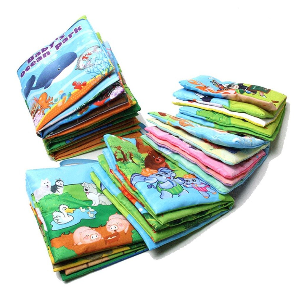10 pagina's speelgoed voor baby's, vroege ontwikkeling, stoffen boeken, kleurrijk educatief activiteitenboek