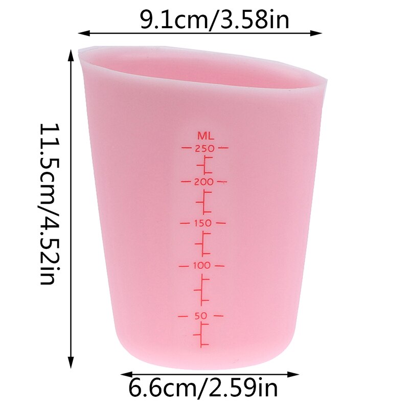Silicone Measuring Cup Precision Graduated Kitchen Measuring Tool Jug Pour Spout Baking Cooking Tool For Butter Water: PKS