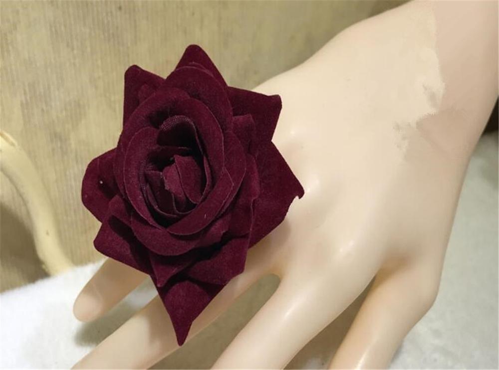 Boucles d'oreilles Lolita fleur Rose gothique fait à la main, joli gland décontracté élégance rétro, boucles d'oreilles B770: ring
