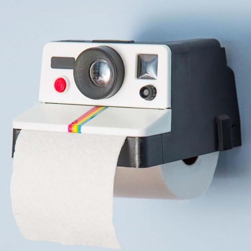Caja de pañuelos con forma de cámara Polaroid para baño, Portarrollos de papel higiénico Retro para decoración creativa, nueva