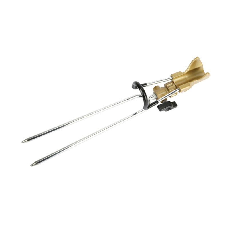 Adjustable Stainless Steel Fishing Rod Holder Gold Metal Handle Support Frame for Telescopic/handle