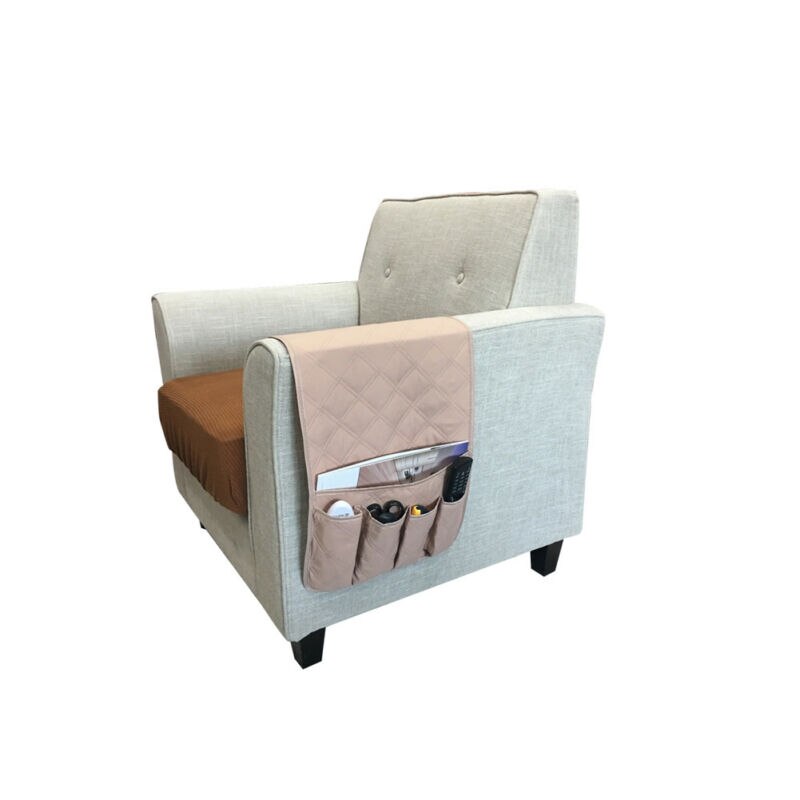 Sofa arrangør 5 lomme sofa armlæn fjernbetjening opbevaring holder stol ren