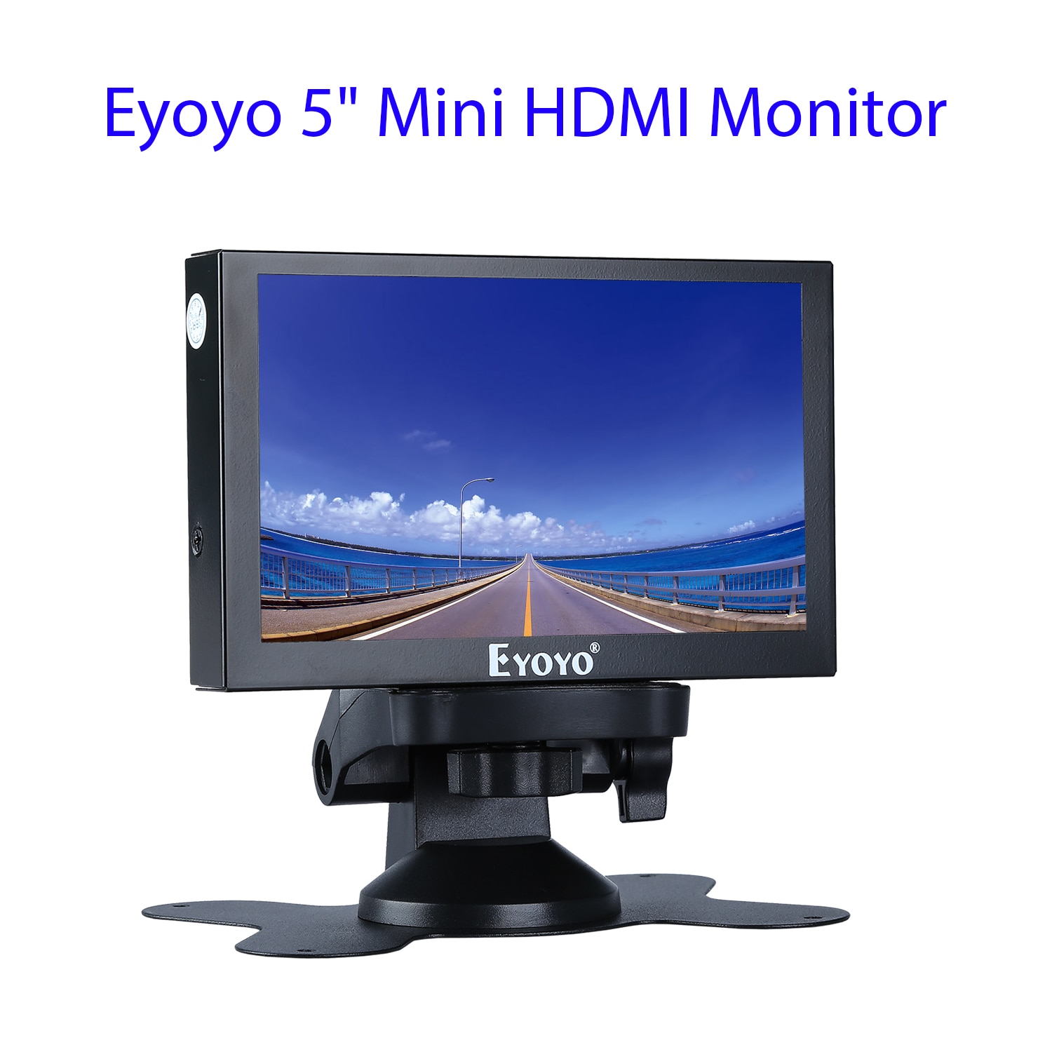 Eyoyo  s501h 5.5 "ips hdmi display 4:3 lcd mini skærm 800 x 480 support vga bnc av usb med fjernbetjening til pc cctv sikkerhed