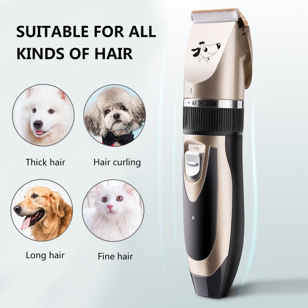 Dog Clipper Rechargeable Dog Trimmer Pet Beauty Tool Set Comb Scissors Pet Grooming Tool #CW