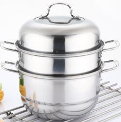 1 ud. Olla de vapor gruesa multicapa de acero inoxidable olla de vapor Universal para cocinar a Gas olla de vapor OK 1149: three layer