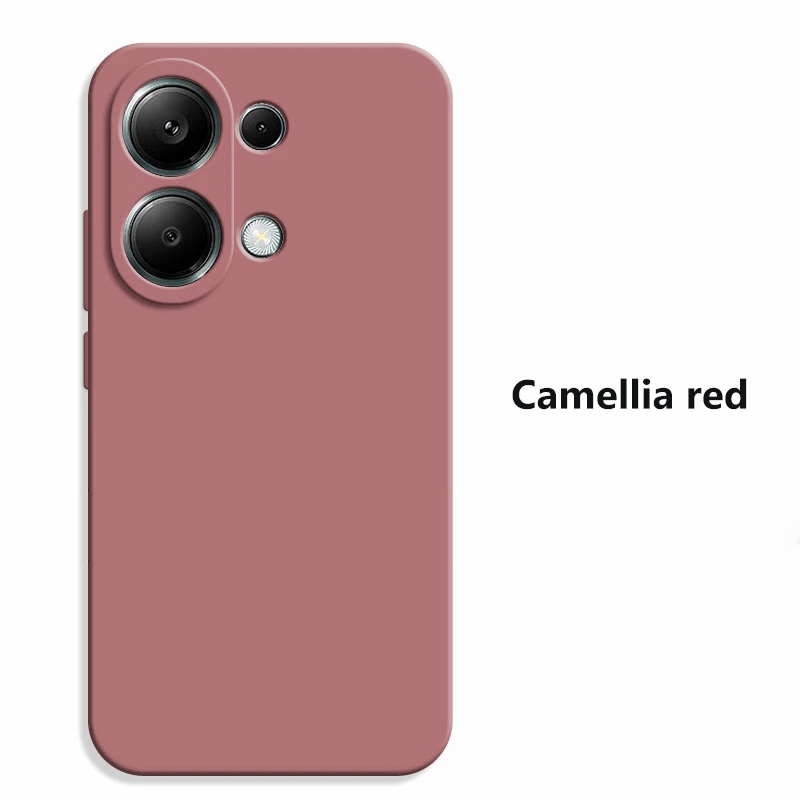 Funda de teléfono Redmi Note 13 Pro, carcasa de silicona líquida cuadrada de lujo para Xiaomi Redmi Note 13, Note 13 Pro, Note 13pro Plus, 5G: silicio / rojo oscuro