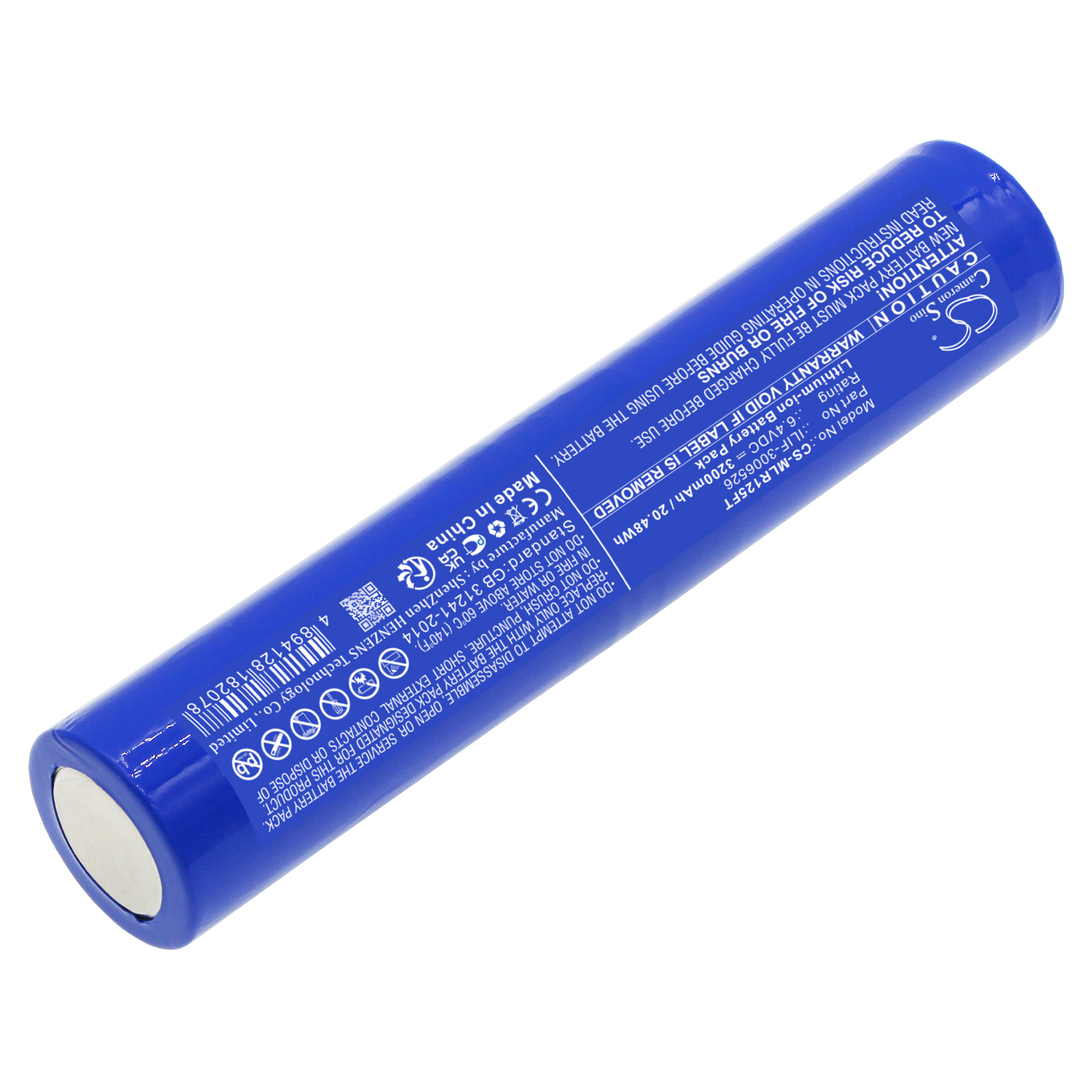 Zaklamp 3200mAh / 20,48Wh batterij voor Maglite: ILIF-3006526 Fit Model: ML125,ML150LR,ML150LRX
