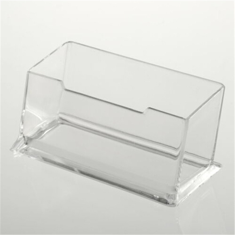 1pc Clear Desk Plank opbergbox Display Stand Acryl Plastic transparante Desktop Visitekaarthouder