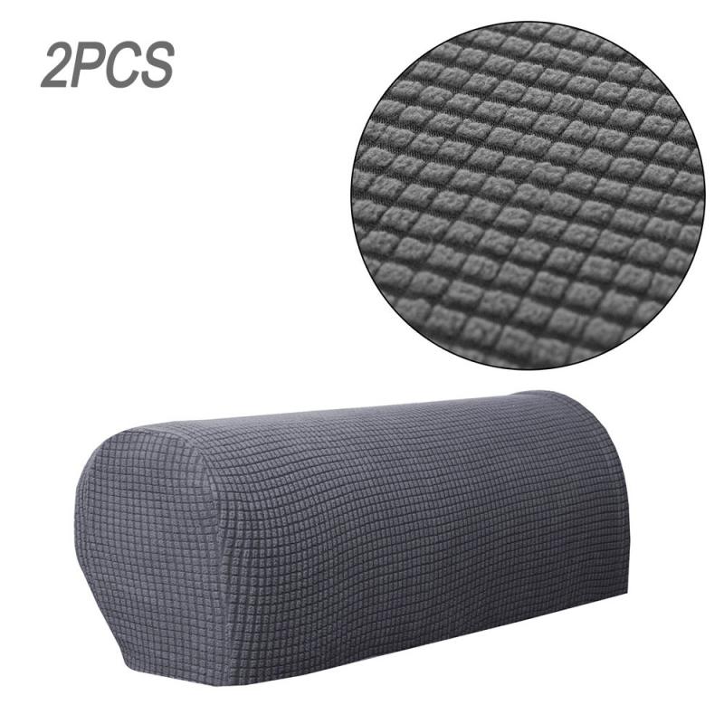 1Pair Removable Sofa Arm Chair Protector Armchair Covers Armrest Stretch Solid Couch Cover Home Living Room Armchair Covers: 02