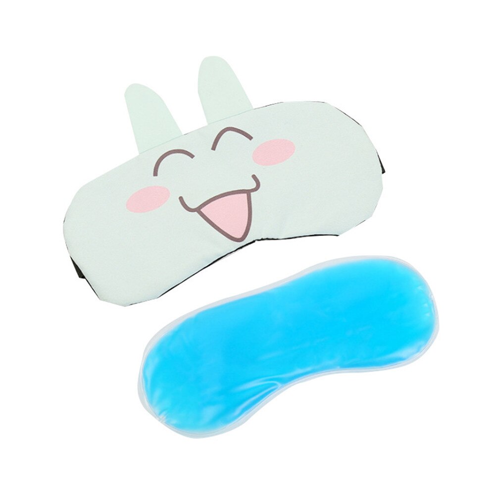 Sleeping Mask Eyepatch Cute Cartoon Cold Eye Sleep Mask Ice Compress Blue Gel Travel Relaxing Eye Care Tools