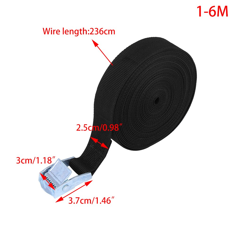 1-6M Buckle Belt Car Cargo Strap Strong Rratchet Luggage Cargo Lashing Bundling