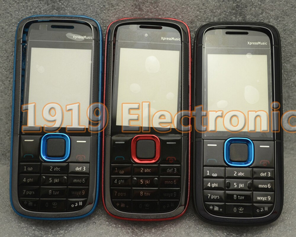 Volledige Telefoon Behuizing Cover Case Display Glas + Midden Frame + Back Cover Met Engels Toetsenbord Voor Nokia 5130
