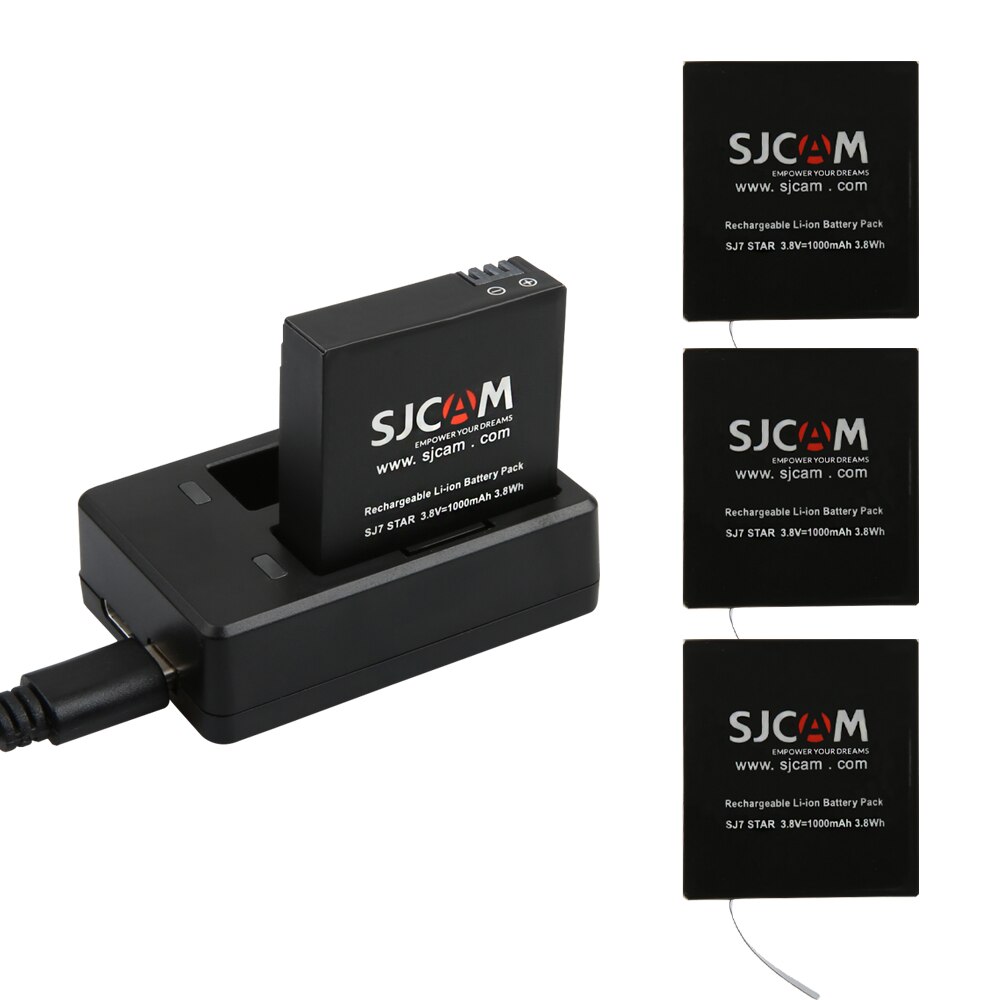 SJCAM Sj7000 Batterij Dual Charger Bateria SJ4000 Sj5000 SJ6000 Li-Ion Batterij voor SJCAM SJ7000 SJ8000 batterij Camera batterij