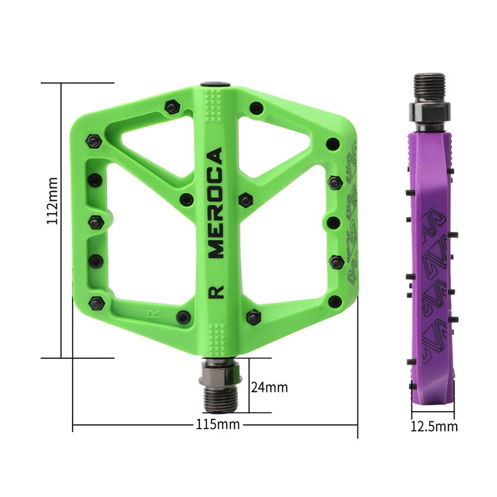 MEROCA-pedales ultraligeros planos para bicicleta de montaña, de nailon, con plataforma