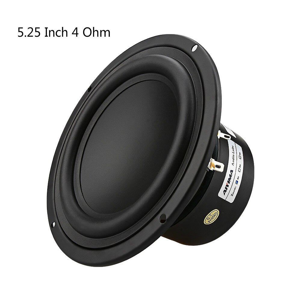 AIYIMA-altavoz de graves potentes para cine en casa, Subwoofer de 5,25 pulgadas, 4, 8 Ohm, 40W, para estantería, Audio de coche, bricolaje, 1 ud.: 4 OHM Speaker