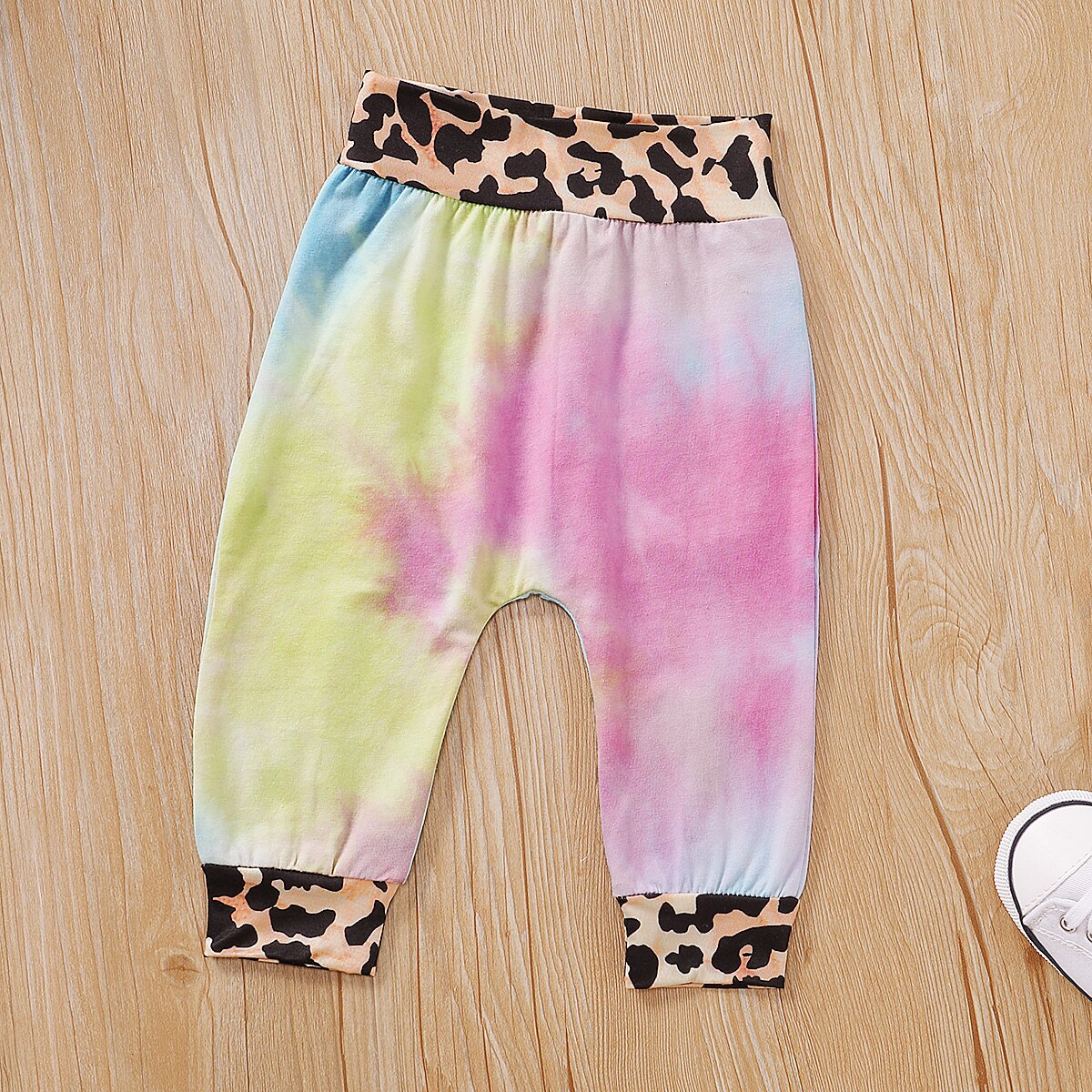 FOCUSNORM Autumn Winter Kids Girls Boys Clothes Sets Tie Dye Leopard Print Hooded Long Sleeve Tops Pants