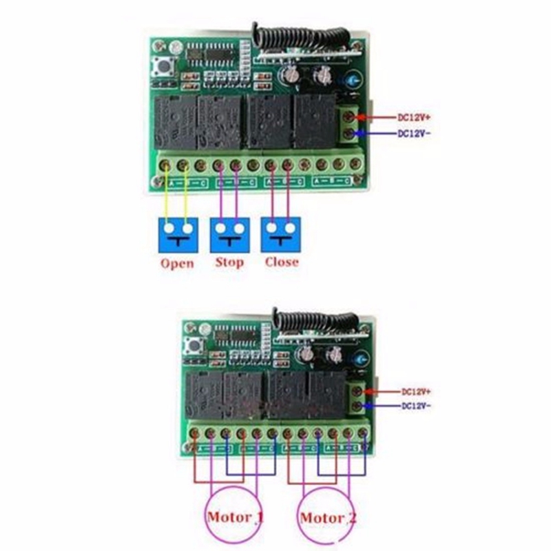 Leory 12V 4CH Channel 433Mhz Draadloze Afstandsbediening Schakelaar Geïntegreerde Circuit Met 2 Zender Diy Vervangen Onderdelen Tool kits