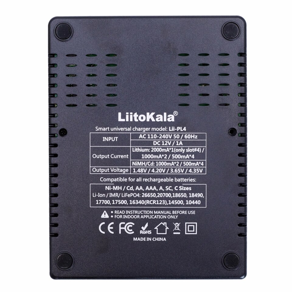 LiitoKala Lii-PD4 Lii-PL4 S1 cargador de batería para 18650, 26650, 21700, 18350 AA AAA de 3,7 V/3,2 V/1,2 V/1,5 V batería de litio de NiMH