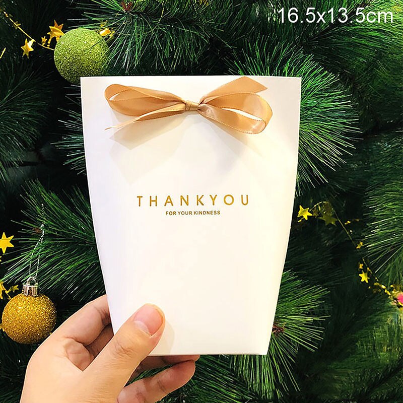 Snoepzak luxe zwart wit bronzen zak frans bedankje bruiloft bedankjes doos verpakking verjaardagsfeestje bedankzakjes: D-zonder lint