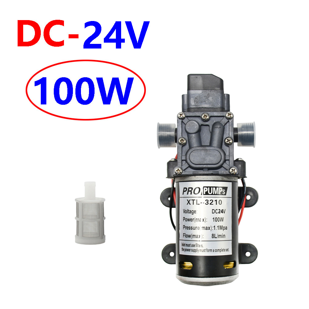 Pompe à eau à membrane haute pression, 60W 80W 100W, DC 12V 24V, pompe auto-amorçante, interrupteur automatique, outils de système d'irrigation: Lavande