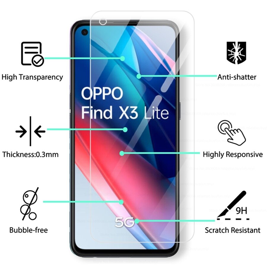 Orro Vinden X3lite Glas 3Pcs Beschermende Glas Voor Oppo Opo X3 Light X 3 Lite Cph2145 6.43 &#39;&#39;screenprotector Armor Sfety Film