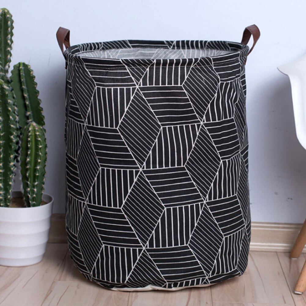 Svart grå gul ställning tvättkorg förvaringslåda super stor väska bomull tvätta smutsiga kläder stor korg arrangör sophandtag: Svart