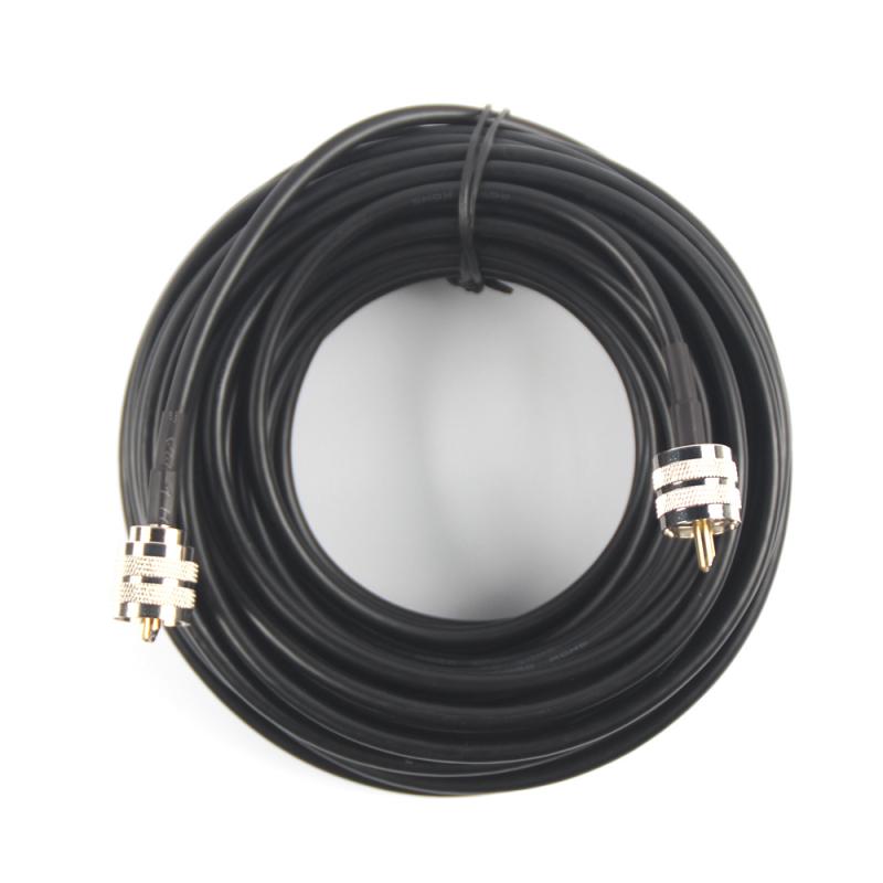 15M RG58/U Coaxkabel Radio Antenne Kabel Uhf PL-259 Connector Adapter 50Ω Verlies Twee-weg Radio voor Station Ham Radio Cb Amateur