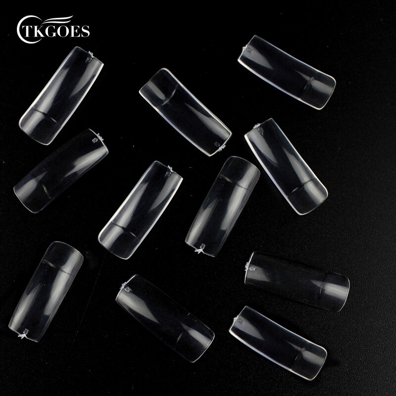 TKGOES 500 PCS Nail Tips Helder Half Cover False Nail Art Tips Franse Acryl UV Gel Nail Art Salon