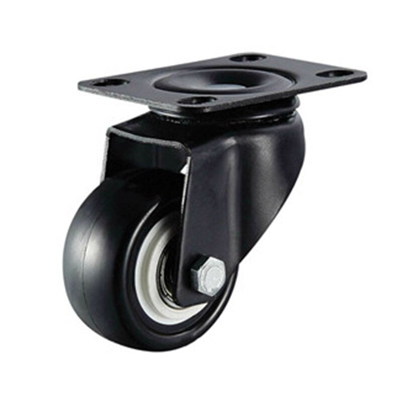4Pcs 1.6in Heavy Duty Swivel Caster Wheels with Safety Dual Locking and Polyurethane Foam No Noise Wheels, Load Bearing 440 Lbs