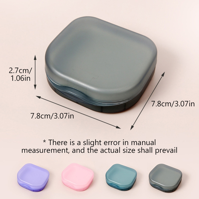 Denture Storage Box Elderly Portable False Teeth Box Invisible Braces Orthodontic Retainer Case With Cover Dustproof Container
