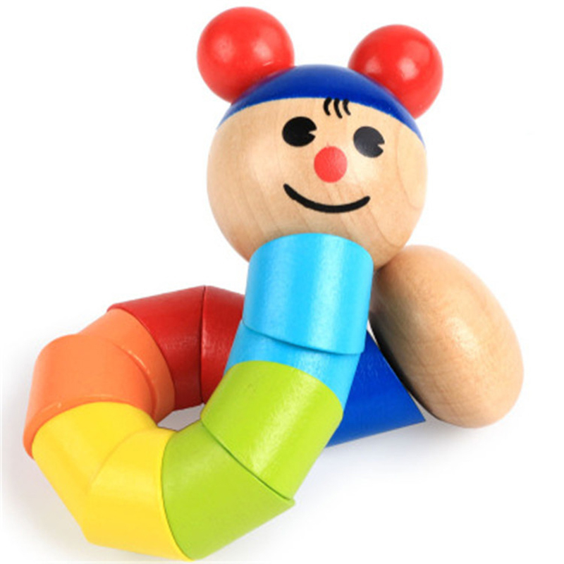 Clown en bois pull bureau gyro garçon bébé fille jouets aléatoire jeu couleur jouet intérieur maternelle sports