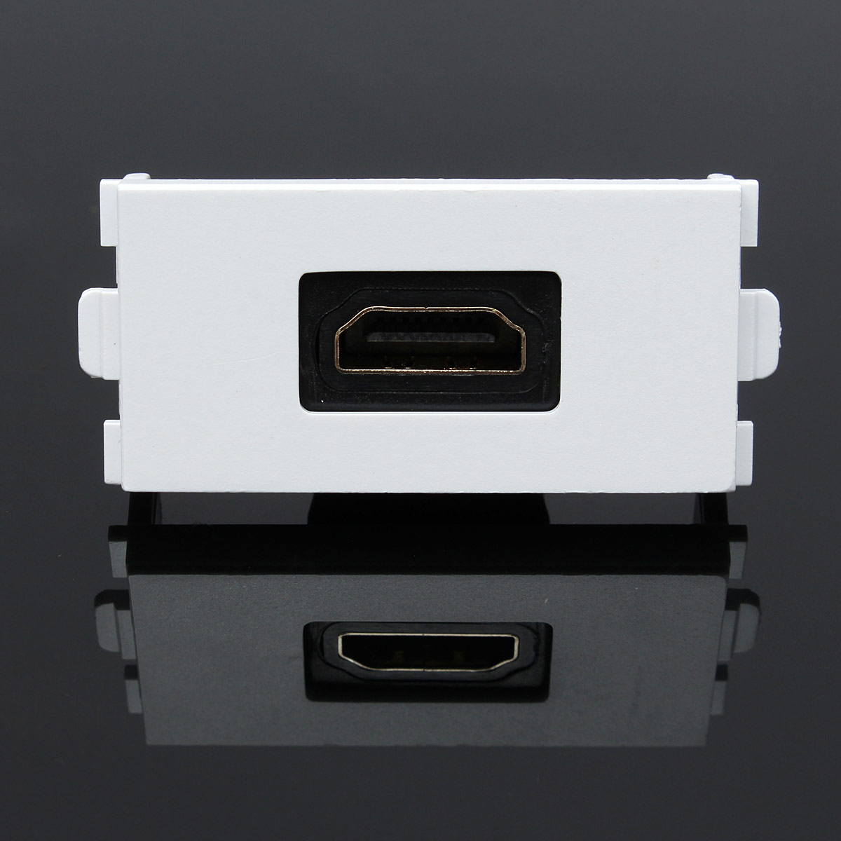 Practical White HDMI 1 Port Wall Plate Socket Panel Cover Coupler Outlet Extender For HDTV DIY Easy to Install