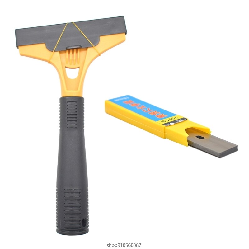 FreeShip Multi-Purpose Mini Tile Floor Scraper Set with Protective Blade Cover ,5 pcs Extra Blades Home Cleaning Tool