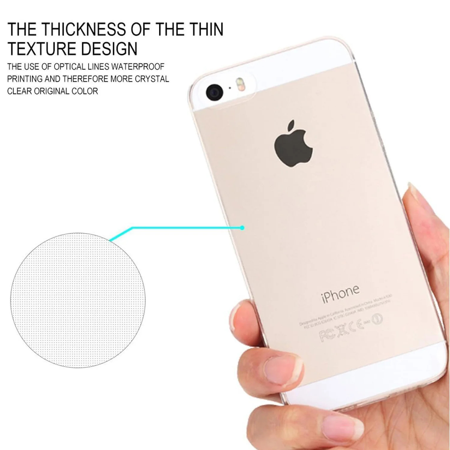 Cover in silicone trasparente morbido TPU per iPhone 5S SE 2016 SE 2020 SE 2022 iPhone 6 7 iPhone 8 Custodie Coque trasparenti